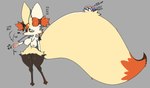 anthro breasts female female_anthro fur nipples short_stack solo yellow_body yellow_fur cupic nintendo pokemon braixen canid canine fox generation_6_pokemon mammal pokemon_(species) hi_res tagme