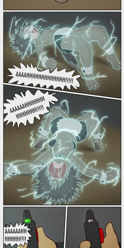 3_toes 4_fingers abuse anthro arched_foot areola areola_slip barefoot bodily_fluids border bottomless bottomless_anthro bottomless_female bottomwear bra breasts burning burns clothed clothing collar constricted_pupils cruelty cuffs_(clothing) dialogue drooling electricity electrocution feet female fingers fist genitals grey_border hair helpless incontinence ineffective_clothing innie_vulva maid_uniform messy_fur messy_hair messy_tail miniskirt navel nipples offscreen_character pain peeing pupils ryona saliva scared screaming shaking shock_collar skimpy skirt slave small_breasts small_pupils snot solo spread_toes submissive submissive_female suffering tail text threatening threatening_violence toes torn_clothing torture trembling unconscious underwear uniform upskirt urine_pool vulva wardrobe_malfunction e254e rookie_(e254e) canid canine canis domestic_dog mammal absurd_res english_text hi_res