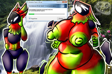 anthro belly big_belly big_breasts big_butt big_nipples breast_expansion breasts butt expansion fat_belly female hip_expansion machine nipples overweight overweight_anthro overweight_female solo surprised text thick_thighs thigh_expansion transformation trollface weight_gain wide_hips zip_bomb not_for_bread microsoft microsoft_windows windows_7 digital_creature protogen 3:2 meme russian_text