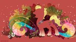 abstract_background badge blonde_hair cutie_mark deputy feral frutiger_metro fur hair male red_body red_fur sash silhouette tail yellow_tail sambaneko hasbro mlp_g5 my_little_pony sprout_cloverleaf_(mlp) earth_pony equid equine horse mammal pony 16:9 4k absurd_res hi_res red_theme widescreen