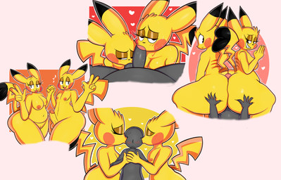 abstract_background anthro bisexual blush bodily_fluids both_sexes_in_same_situation breasts collaborative collaborative_fellatio collaborative_hot_dogging collaborative_oral collaborative_sex duo_focus eyes_closed fellatio female fur genitals grey_body group group_kissing half-closed_eyes hand_on_butt hot_dogging kissing kissing_cheek male male/female male/male mmf narrowed_eyes nipples oral outline penile penis raised_tail saliva seductive sex smile sweat tail tongue tongue_out vulva yellow_body yellow_fur blackmore nintendo pokemon anon generation_1_pokemon human mammal pikachu pokemon_(species) 2022 absurd_res digital_media_(artwork) hi_res
