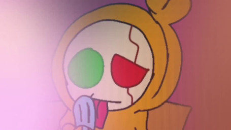 andromorph anthro duo female intersex male male/female n't nullnamenow pink_body aaahh!!!_real_monsters nickelodeon ickis human humanoid mammal animated short_playtime video