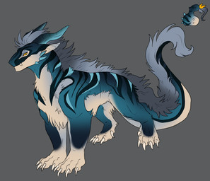 feral fluffy large_male male solo amurous mythology jezebel_(rowenfelkin) felkin mythological_creature mythological_scalie scalie model_sheet