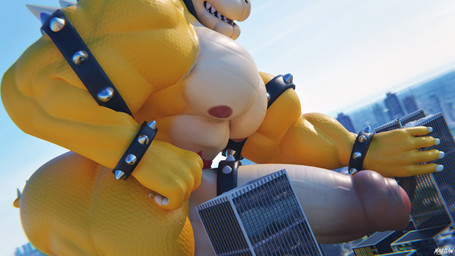 anthro apartment_building balls big_balls big_muscles big_penis building butt city claws clothing day erection exhibitionism foreskin genitals glans hair huge_balls huge_penis humanoid_genitalia humanoid_penis hyper hyper_balls hyper_genitalia hyper_penis light looking_at_viewer looming looming_over macro macro_focus macro_male male musclegut muscular muscular_anthro muscular_male nipples non-mammal_balls non-mammal_nipples nude nude_macro nude_male pecs penis pink_glans pink_nipples public red_hair retracted_foreskin road scales sharp_teeth shell simple_background size_difference skyscraper smile solo spiked_shell spikes spikes_(anatomy) store street sun sunlight sunny tail teeth vein veiny_penis window maulclaw codans_(modeler) bowser_day mario_bros nintendo bowser dragon_koopa koopa scalie 16:9 2026 3d_(artwork) blender_(artwork) blender_cycles_(artwork) digital_media_(artwork) hi_res watermark widescreen
