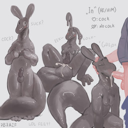 anthro anthro_penetrated balls biped black_body blush bodily_fluids cum cum_in_mouth cum_inside duo ejaculation erection eyes_closed fellatio genital_fluids genitals human_on_anthro human_penetrating human_penetrating_anthro humanoid_genitalia humanoid_penis interspecies looking_pleasured male male/male male_penetrated male_penetrating male_penetrating_male nude oral oral_penetration penetration penile penis question sex shy simple_background sitting standing tail text white_background 7b7a2f goo_creature human mammal 1:1 digital_media_(artwork) digital_painting_(artwork) english_text hi_res painting_(artwork) signature