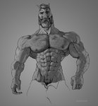 2020 5_fingers abs alternate_species anthro anthrofied beard biceps big_muscles biped body_hair bottomwear chest_hair clothed clothing cursed cursed_image detailed equid equine ernest_khalimov facial_hair fingers front_view furrification gigachad greyscale hair horse human icon looking_at_viewer male mammal manly meme monochrome muscular muscular_anthro muscular_male navel nipples open_bottomwear open_clothing open_pants pants pecs portrait reaction_image redraw shaded shitpost sirartwork snout solo standing three-quarter_portrait topless vein veiny_muscles what what_has_science_done where_is_your_god_now why