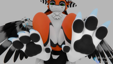 4_ears anthro claws feet fur green_eyes hair looking_at_viewer male multi_ear orange_body orange_fur pawpads paws solo white_body white_fur gylala hiyu_(modeler) gylala_(character) avali 16:9 3d_(artwork) 3d_animation animated blender_(artwork) digital_media_(artwork) hi_res loop no_sound short_playtime webm widescreen