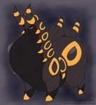 2023 ambiguous_gender belly big_butt breasts busty_feral butt eeveelution female feral fusion generation_2_pokemon generation_5_pokemon hi_res huge_butt hybrid juska_(justkindofhere) justkindofhere nintendo overweight overweight_ambiguous overweight_feral pokemon pokemon_(species) scolipede signature umbreon