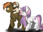 brown_fur brown_hair button_mash_(mlp) cub equine female feral friendship_is_magic fur green_eyes group hair hikariviny horn horse long_hair looking_back male mammal my_little_pony open_mouth original_character pony purple_hair ridding smile sweetie_belle_(mlp) sword two_tone_hair unicorn weapon white_fur young
Rating: Safe
Score: 11
User: Deatron
Date: January 15, 2014