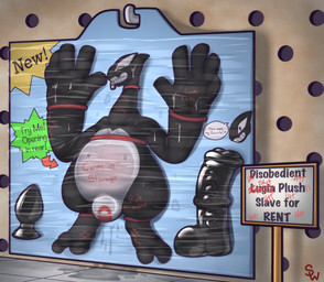 3_toes 5_fingers anthro arrow_pointing_to_crotch bdsm black_body bodily_fluids body_writing bondage bound buttplug chastity_bulge chastity_device cum cum_on_body cum_on_face degradation dildo directional_arrow feet fingers genital_fluids graffiti hypnosis hypnotic_eyes latex lock_bulge lock_symbol male mind_control multicolored_body null_bulge overweight overweight_male plug_(sex_toy) red_eyes ringed_eyes sex_toy solo tally_marks text toes vacuum_sealed wearing_chastity_device western_tally_marks white_body writing_on_belly writing_on_foot writing_on_thigh zipper zipper_mouth shinywark nintendo pokemon generation_3_pokemon legendary_pokemon pokemon_(species) shadow_lugia shadow_pokemon 2023 english_text hi_res