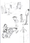 anthro battle broken_bone duo female fight male ouch outside solo tail wind wounded ayato lagomorph leporid mammal rabbit graphite_(artwork) greyscale hi_res monochrome multiple_images sketch_page traditional_media_(artwork)