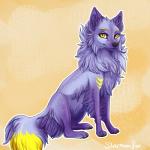 4_toes eyebrows eyelashes feet female feral fur purple_body purple_fur simple_background sitting solo toes yellow_eyes silvermoonfox canid canine canis domestic_dog fox mammal 1:1