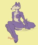 2021 5_fingers 5_toes anthro areola beastars black_nose breasts butt canid canine canis countershade_butt countershade_face countershade_legs countershade_torso countershading feet female fingers fur genitals grey_body grey_fur humanoid_feet humanoid_hands inner_ear_fluff juno_(beastars) looking_at_viewer mammal multicolored_body multicolored_fur nipples nude pinup plantigrade pose pussy signature sitting smile solo tan_body tan_countershading tan_fur thorso_the_vile toes tuft two_tone_body two_tone_fur wolf