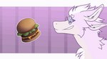 ambiguous_gender anthro blue_eyes burger energy eyewear feathers food fur glasses happy keroburgers male pink_body pink_fur sharp_teeth solo teeth lunhaku kerolink avali avian 16:9 animated animation_meme headshot_portrait hi_res loop meme portrait short_playtime widescreen