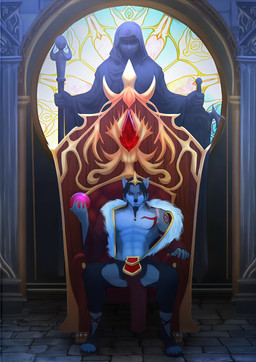 anthro architecture chair furniture king male medieval medieval_clothing melee_weapon royalty sword throne warrior weapon dansats canid canine canis mammal wolf absurd_res hi_res