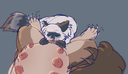age_difference belly belly_up big_nipples blue_eyes bodily_fluids claws clitoris cunnilingus duo eyes_closed female female/female feral fluffy fluffy_tail fur genital_fluids genitals lying multicolored_body multicolored_fur multicolored_tail nipples on_back on_side oral paws sex tail vaginal vaginal_fluids vulva jinglecide warriors_(book_series) curlfeather_(warriors) frostdawn_(warriors) domestic_cat felid feline felis mammal daughter_(lore) incest_(lore) mother_(lore) mother_and_child_(lore) mother_and_daughter_(lore) parent_(lore) parent_and_child_(lore) parent_and_daughter_(lore)