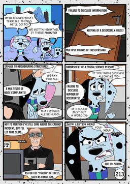 angry black_spots dialogue female feral fur male running speech_bubble spots text white_body white_fur redundantmodule 101_dalmatian_street 101_dalmatians disney alfred_bright delilah_(101_dalmatians) dolly_(101_dalmatians) dylan_(101_dalmatians) canid canine canis dalmatian domestic_dog human mammal comic english_text hi_res