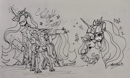 blush bodily_fluids crying duo female feral heart_symbol horn magic size_difference sparkles tears telekinesis wings rare-apples friendship_is_magic hasbro mlp_g5 my_little_pony mythology sunny_starscout_(mlp) twilight_sparkle_(mlp) earth_pony equid equine horse mammal mythological_creature mythological_equine pony winged_unicorn hi_res pen_(artwork) traditional_media_(artwork)