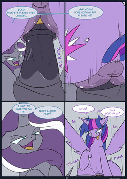 ahegao animal_genitalia animal_penis animal_vulva anus blue_border border cowgirl_position dialogue duo equine_genitalia equine_penis equine_vulva erection feathered_wings feathers female female_on_top female_penetrated feral from_front_position genitals good_girl grey_background gynomorph gynomorph/female gynomorph_on_bottom gynomorph_penetrating gynomorph_penetrating_female horn intersex intersex/female intersex_on_bottom intersex_penetrating intersex_penetrating_female looking_pleasured mind_control on_bottom on_top penetration penile penile_penetration penis penis_in_vagina porn_dialogue sex simple_background straddling text vaginal vaginal_penetration vulva wings kanashiipanda friendship_is_magic hasbro idw_publishing my_little_pony my_little_pony_(idw) mythology nightmare_rarity_(idw) rarity_(mlp) twilight_sparkle_(mlp) equid equine mammal mythological_creature mythological_equine unicorn winged_unicorn 2016 comic english_text hi_res