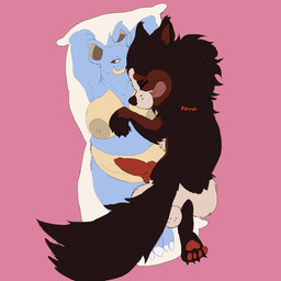 animal_genitalia animal_penis anthro balls big_balls canine_genitalia canine_penis duo eyes_closed female feral genitals grinding hug hugging_object hugging_pillow jewelry knot looking_pleasured male male/female male_focus masturbation necklace overweight overweight_anthro overweight_female pawpads penis pillow pillow_humping tail tail_motion tailwag tongue tongue_out squidball nintendo pokemon charlotte_(cokotheschnoot) coconut_(cokotheschnoot) canid canine canis chihuahua domestic_dog generation_1_pokemon mammal mixed_breed nidoqueen papillon pokemon_(species) toy_dog 1:1 2d_animation animated frame_by_frame hi_res
