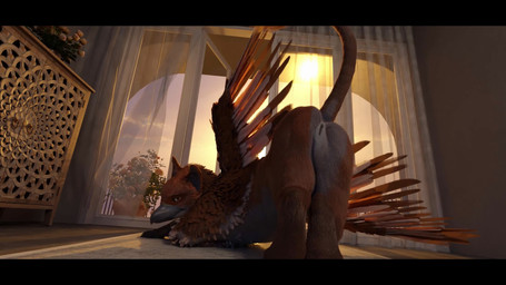 ass_up brown_body brown_fur digitigrade ear_flick female feral fur genitals low-angle_view pose presenting quadruped raised_tail rear_view solo sunset tail teasing teasing_viewer vulva warm_lighting sound_warning zeniarmr mythology gryphon_(untied_verbeger) avian gryphon mythological_avian mythological_creature 16:9 3d_(artwork) 3d_animation animated digital_media_(artwork) hi_res high_framerate huge_filesize loop pinup short_playtime sound video widescreen