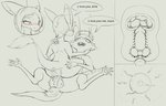 alternate_species animal_genitalia animal_penis anthro anthro_on_anthro anthro_penetrated anthro_penetrating anthro_penetrating_anthro balls blush bodily_fluids breasts buckteeth butt canine_genitalia canine_penis cum cum_in_pussy cum_in_uterus cum_inside dialogue duo erection female female_penetrated fur genital_fluids genitals hair happy happy_sex impregnation internal intraspecies knot knotting leaking_cum long_ears male male/female male_penetrating male_penetrating_female nude open_mouth ovum penetration penile penile_penetration penis penis_in_pussy pussy sex simple_background species_transformation speech_bubble sperm_cell spread_legs spreading teeth text transformation uterus vaginal vaginal_penetration anonymous_artist out-of-placers elim_dorelga kassen_akoll mammal yinglet black_and_white english_text hi_res monochrome