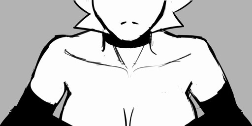 big_breasts big_tail black_clothing black_collar black_footwear black_gloves black_handwear black_horn black_socks bodysuit breasts butt clothed clothing clothing_pull collar female fenna_(vrtstx) footwear fur gloves handwear horn skinsuit socks solo tail thick_thighs tight_clothing white_body white_fur vrtstx demon humanoid animated hi_res monochrome