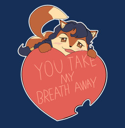 bite_mark butt chibi heart_eyes heart_symbol holidays raised_tail tail text toonarscontent sly_cooper_(series) sony_corporation sony_interactive_entertainment sucker_punch_productions valentine's_day carmelita_fox canid canine fox mammal absurd_res alpha_channel hi_res