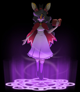 anthro bell book boots cape clothing cosplay crown dress female footwear headgear shoes solo spellbook grafayay cult_of_the_lamb massive_monster_(studio) lamb_(cult_of_the_lamb) red_crown_(cult_of_the_lamb) lagomorph leporid mammal rabbit character_request hi_res