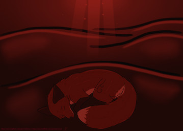 abstract_background bodily_fluids crying female feral red_body sad simple_background solo symbol tears ninafoxxo sebille_(lavamouse) canid canine fox mammal red_fox true_fox hi_res