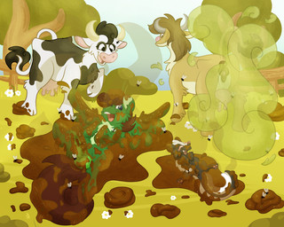 animal_genitalia animal_penis animal_vulva anus aroused balls black_anus black_body black_eyes black_fur black_hair black_spots black_tail_tip black_vulva blue_eyes bovine_anus bovine_genitalia bovine_vulva brown_anus brown_eyes brown_hair brown_mane brown_tail brown_tail_tip brown_vulva butt casual_fart clawed_hands claws cream_belly cream_underbelly dipstick_tail equine_genitalia equine_penis erection eyelashes fangs fart fart_cloud fart_fetish feces feces_everywhere feces_in_hair feces_on_balls feces_on_belly feces_on_body feces_on_butt feces_on_ear feces_on_face feces_on_feet feces_on_foot feces_on_genitals feces_on_ground feces_on_leg feces_on_penis feces_on_tail feces_on_wings feces_pile feces_smear feces_stain feet female female_feral fence feral flies_for_smell flower fluffy fluffy_chest food food_in_feces fur genitals grass grass_field green_balls green_body green_fart_cloud green_penis group hair hooves horn interspecies interspecies_romance laugh looking_at_another looking_at_partner male male/female male_feral mane markings messy nature nature_background object_in_feces one_eye_closed open_mouth outside pawpads paws penis pink_eyes pink_nose plant playing raised_hoof raised_tail rolling scatplay skunk_tail smearing smearing_feces smelly smile smiling_at_another smiling_at_partner spots spread_wings stain stained stink_fumes stink_lines story_included striped_markings striped_tail stripes tail tail_fluff tail_markings tail_tuft tan_body tan_fur teats teeth toe_claws tree tree_trunk tuft udders vulva wallowing white_body white_fur white_stripes white_tail wings wood wood_fence euspuche hasbro my_little_pony mythology fan_character pine_thunderoak rosy_stripetail arthropod bovid bovine cattle equid equine fly_(animal) holstein_friesian_cattle horse insect jersey_cattle mammal mephitid mythological_creature mythological_equine pegasus pony skunk striped_skunk 5:4 colored digital_media_(artwork) hi_res story story_in_description