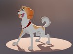 brown_body brown_ears brown_fur brown_nose feral fleur-de-lis fur green_eyes happy male multicolored_body multicolored_fur quadruped smile solo tail teeth tongue tongue_out two_tone_body two_tone_fur white_body white_fur white_tail ice_nova belfort_and_lupin belfort_(belfort_and_lupin) bird_dog canid canine canis domestic_dog french_spaniel hunting_dog mammal spaniel 2025 3d_(artwork) digital_media_(artwork)