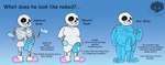 anthro balls bone erection genitals male nude penis rib_cage simple_background skeleton smile solo tentacles text white_body wolfbaloo undertale undertale_(series) sans_(undertale) goo_creature monster digital_media_(artwork) english_text