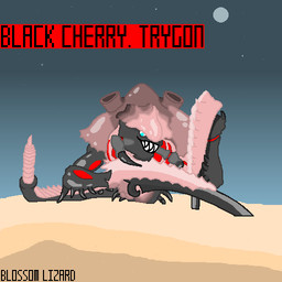 ambiguous_gender blade blue_eyes claws desert exoskeleton feral head_on_arm looking_at_viewer mandibles moon night pink_body pink_exoskeleton sharp_teeth sky smile smiling_at_viewer star tail teeth text weapon_tail blossom_lizard_(artist) warhammer_(franchise) warhammer_40000 trygon_(tyranid) tyranid 1:1 artist_name colored digital_drawing_(artwork) digital_media_(artwork) english_text pixel_(artwork) shaded