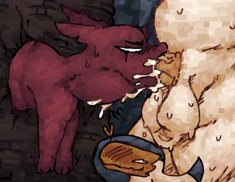 animal_genitalia animal_penis anthro arms_down belly big_belly bodily_fluids brick brick_wall cum cum_in_mouth cum_inside cum_on_chin cum_on_face cum_on_neck cutaway displeased duo equine_genitalia equine_penis female feral genital_fluids genitals half-closed_eyes heart_(marking) male male/female markings narrowed_eyes notched_ear oral oral_penetration orange_head orange_penis penetration penis red_body red_skin retracted_balls scar smile smirk sweat thick_thighs through_wall twitching upset wall_(structure) white_body white_eyes scaliescum rain_world videocult caramel_lizard_(rain_world) lizard_(rain_world) scalie slugcat