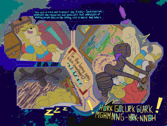 abdominal_bulge anthro balls big_balls big_breasts big_penis black_body bodily_fluids breasts broken_bed bulging_eyes butt clothing deep_throat dialogue duo electricity erection extreme_penetration fellatio female flaccid forced foreskin fur gagging genitals hair huge_balls huge_penis humanoid_genitalia humanoid_penis humping hyper hyper_balls hyper_genitalia hyper_penetration hyper_penis irrumatio lightning male male/female male_penetrating neck_bulge not_furry nude open_mouth oral oral_penetration pain painting_(object) penetration penile penis penis_in_mouth purple_eyes rape ridiculous_fit sex slow_sex smile speech_bubble tail tears tears_of_pain text throat_swabbing tongue tongue_out vein gigaboy microsoft minecraft mojang xbox_game_studios fan_character enderman humanoid mammal comic digital_media_(artwork) english_text hi_res