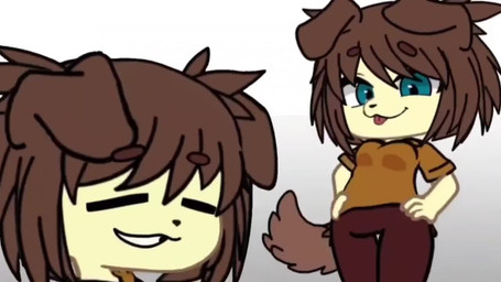 angry anthro bouncing_breasts breasts clothing dancing eyes_closed female hair low-angle_view shirt solo tail tongue tongue_out topwear wide_hips someone gacha_life s3rl shoulder_boulders_(meme) canid canine canis domestic_dog mammal 16:9 2024 2d_animation animated digital_media_(artwork) high_framerate short_playtime sketch sound video widescreen