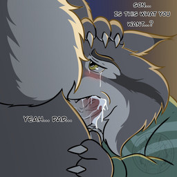anthro blush bodily_fluids cum dialogue duo erection genital_fluids genitals grey_body male male/male oral penis sex slightly_chubby tears text aolieloong disney zootopia milton_lynxley pawbert_lynxley felid feline lynx mammal 1:1 2025 english_text hi_res father_(lore) father_and_child_(lore) father_and_son_(lore) incest_(lore) parent_(lore) parent_and_child_(lore) parent_and_son_(lore) son_(lore)