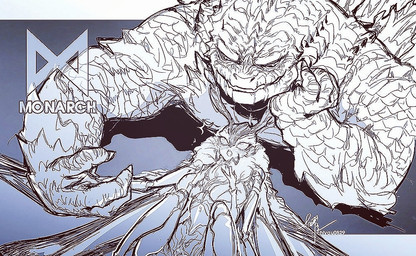 anthro barely_visible_genitalia barely_visible_vulva big_breasts breasts duo female genitals size_difference smaller_female vulva chiyau godzilla_(series) monsterverse mothra_(series) toho godzilla mothra arthropod insect lepidopteran moth