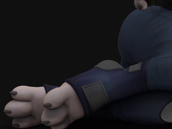 anthro bedroom_eyes clothed clothing female narrowed_eyes partially_clothed police police_badge police_uniform seductive solo tail uniform bambookat disney zootopia judy_hopps lagomorph leporid mammal rabbit 3d_(artwork) 4:3 animated digital_media_(artwork) hi_res high_framerate long_playtime no_sound webm