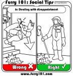 cleaning_tool clothing comic costume cuprohastes directional_arrow english_text eyewear falling furry_lifestyle fursuit grandfathered_content hanged hazmat_suit human humor line_art male mammal mop noose social_tips solo spilled_milk stairs suicide sunglasses text tumbles_the_stairdragon url