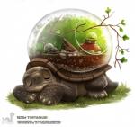 ambiguous_gender bone branch eyes_closed grass group humor plant pun simple_background terrarium text translucent tree vivarium white_background young piper_thibodeau reptile scalie tortoise turtle 2017 digital_media_(artwork) digital_painting_(artwork) english_text url