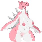 2023 anthozoan anthro anthrofied areola bedroom_eyes belly big_breasts black_eyes breasts cnidarian coral corsola countershade_arms countershade_legs countershade_neck countershade_torso countershading elpatrixf female flippers front_view fusion generation_1_pokemon generation_2_pokemon genitals glistening glistening_body horn huge_breasts hybrid hybrid_pokemon lapras looking_at_viewer marine markings monotone_genitals narrowed_eyes navel nintendo nipples nude pink_body pink_pussy pokemon pokemon_(species) pokemon_fusion pokemorph pussy seductive shell simple_background slightly_chubby smile solo spots spotted_body thick_thighs white_background white_belly white_body