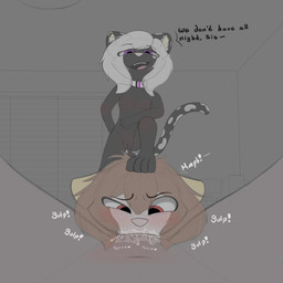 anthro balls_deep bodily_fluids brown_hair collar cum cum_in_mouth cum_inside dark_body dark_fur dominant dominant_young drinking drinking_cum fellatio female female/female first_person_view forced forced_oral fur genital_fluids grey_body grey_fur group hair male male/female male_pov oral penetration penile saliva sex simple_background spots submissive submissive_young trio white_body white_fur white_hair white_spots young young_dominating_young young_on_young young_penetrated rilium rilium_(character) rivon_(rilium) rosvy_(rilium) domestic_cat felid feline felis mammal 1:1 hi_res brother_(lore) brother_and_sister_(lore) incest_(lore) sibling_(lore) sister_(lore) sisters_(lore)