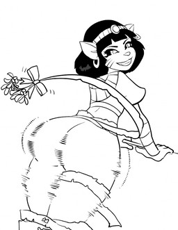 anthro big_butt butt circlet ear_piercing ear_ring egyptian female holidays looking_back markings mistletoe motion_blur mummy_wrappings pectoral_(jewelry) piercing plant rear_view ring_piercing shaking_butt smile solo teasing teasing_viewer teasing_with_butt thick_thighs whisker_markings necrolepsy christmas donald_duck_(comics) amneris domestic_cat felid feline felis mammal 2025 monochrome