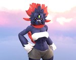 angry anthro female solo conditional_dnp teckworks unusedslot nintendo pokemon virt-a-mate elgiza generation_4_pokemon mammal mustelid musteline pokemon_(species) true_musteline weasel weavile 3d_(artwork) digital_media_(artwork)