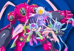 evolutionary_family female group pink_body tentacles jedigimon bandai_namco digimon digimon_ghost_game amphimon digimon_(species) human humanoid jellymon mammal teslajellymon thetismon hi_res