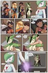 2:3 absurd_res alley anthro anthrofied arcanine big_breasts black_body black_fur blonde_hair breasts brown_body brown_fur chokehold clothing colored comic decourem dialogue english_text female fight fur gardevoir generation_1_pokemon generation_2_pokemon generation_3_pokemon generation_4_pokemon generation_5_pokemon genitals green_hair grey_body grope group hair hi_res holding_down horn houndoom human legendary_pokemon lopunny male mammal nintendo nipples orange_body orange_fur pokemon pokemon_(species) pokemon_move pokemorph punch pussy speech_bubble surprised_expression tan_body tan_fur text torn_clothing truck_(vehicle) vehicle violence virizion white_body