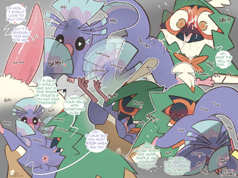 after_oral after_sex animal_genitalia anthro anthro_on_feral ass_up avian_butt avian_feet beak bestiality big_penis bisexual black_eyes blush bodily_fluids butt cloaca cloaca_juice cloacal cloacalingus cum cum_on_butt cum_on_face cum_on_tongue cum_string cunnilingus dialogue duo ejaculation embarrassed enjoying erection eyelashes eyes_closed feathered_wings feathers feet female female_feral femboy feral fur genital_fluids genitals grabbing grey_background hand_on_butt hands-free heart_symbol interspecies larger_male licking looking_at_genitalia looking_at_penis looking_pleasured lying male male/female male_anthro male_feral male_on_feral moan on_back on_front onomatopoeia open_mouth oral orange_eyes penis pink_genitals pink_penis presenting presenting_hindquarters purple_body purple_feathers raised_leg raised_tail saliva sex simple_background size_difference smaller_female smaller_feral sound_effects speech_bubble spontaneous_ejaculation spread_legs spreading tail tail_feathers talons tan_body tapering_penis text toes tongue tongue_out vaginal vaginal_fluids vein veiny_penis winged_arms wings rozalid nintendo pokemon louis_(decidueye) sumire_(oricorio) avian bird decidueye generation_7_pokemon oricorio owl pokemon_(species) sensu_oricorio comic digital_media_(artwork) english_text hi_res