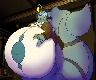 belly big_belly big_tail blue_body blue_hair blue_sclera clothing hair hand_on_belly huge_belly huge_tail hyper hyper_belly hyper_tail long_tail shadow tail torn_clothing whimper errorrobotic pressure_(roblox) sebastian_solace_(pressure) fish marine pufferfish tetraodontiform 2024 hi_res mixed_media